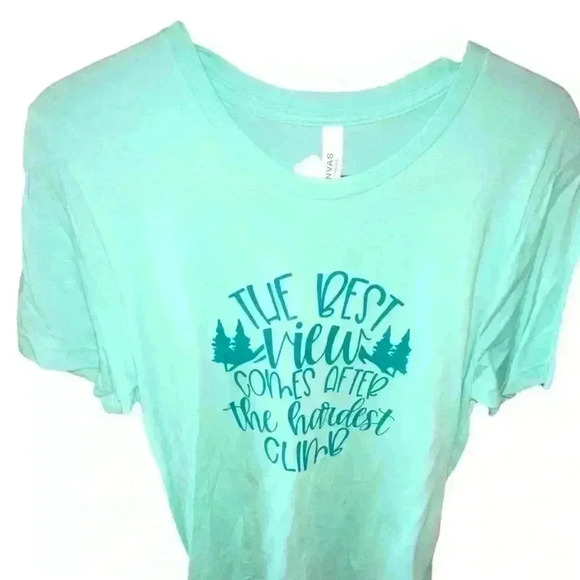 Bella and Canvas medium mint green graphic t shirt. NWT. Unisex‎ sizing - Picture 1 of 5
